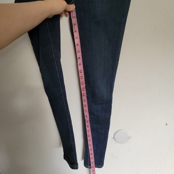 Levi's 721 High Rise Skinny Blue Denim Jeans Pants Size 26 - Picture 12 of 16